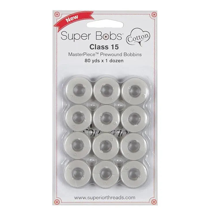 Super Bobs Cotton #151 Canvas (Class 15) 12 pack pre-wound bobbins