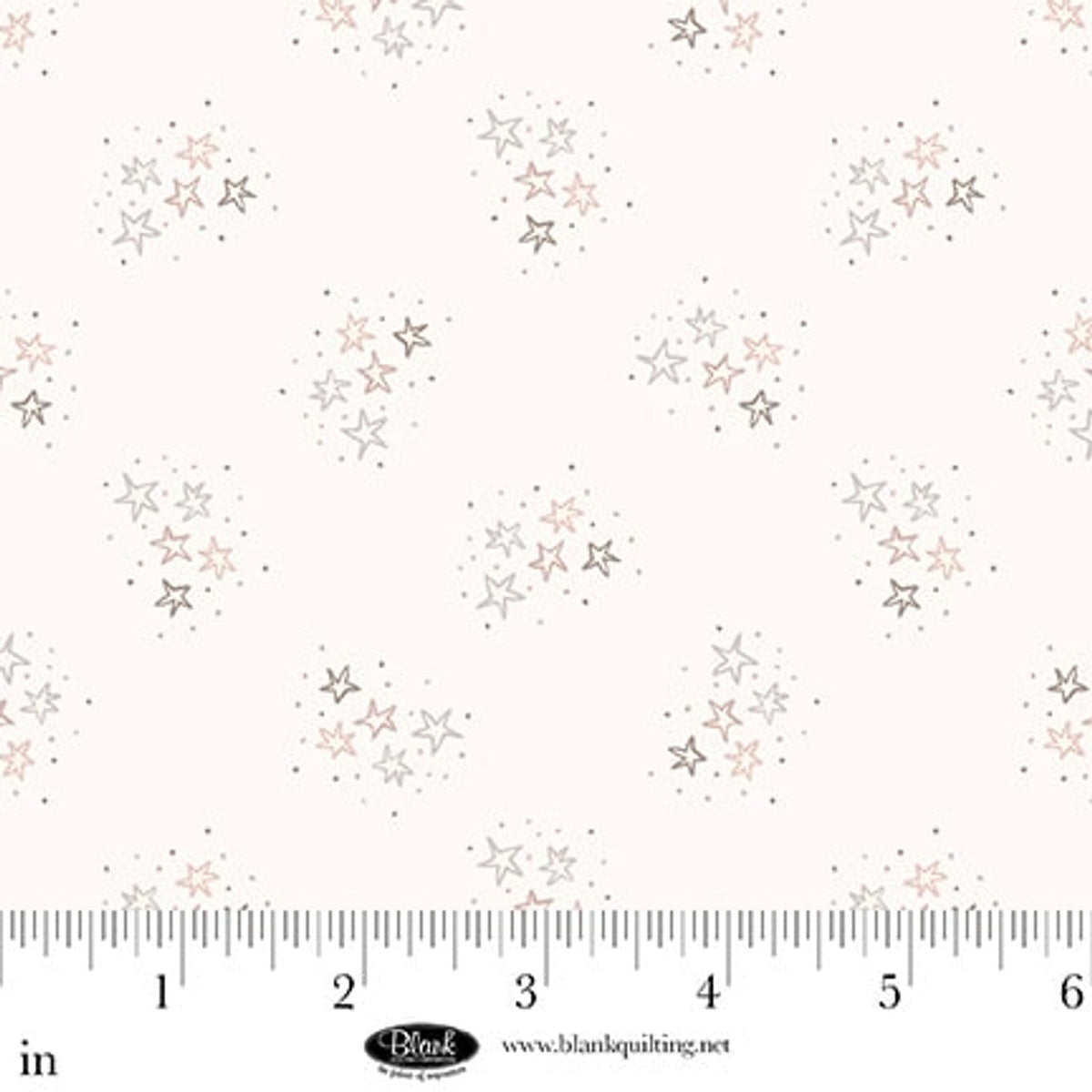 White Stars Sugar Dreams Cotton 44"/45" Fabric Per Yard