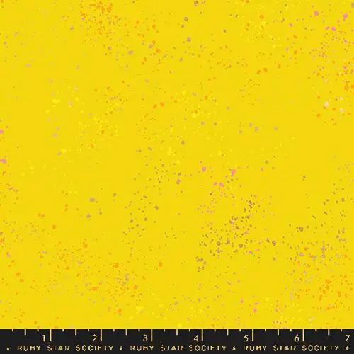 Yellow Speckled Metallic Golden Hour 43"/44" Fabric Per Yard