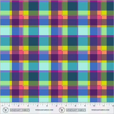 Winding Road Summer Plaid Multi Cotton 44"/45" Fabric Per Yard