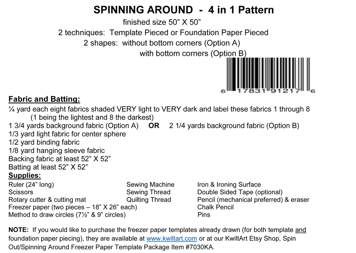 Spinning Around Quilt Pattern