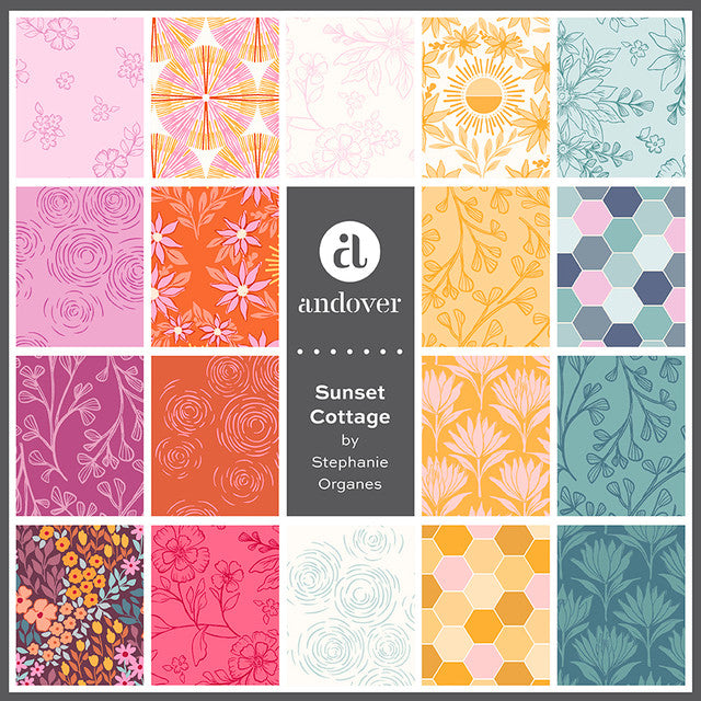 Sunset Cottage - 5 X 5 Charm Squares - 42 Cuts
