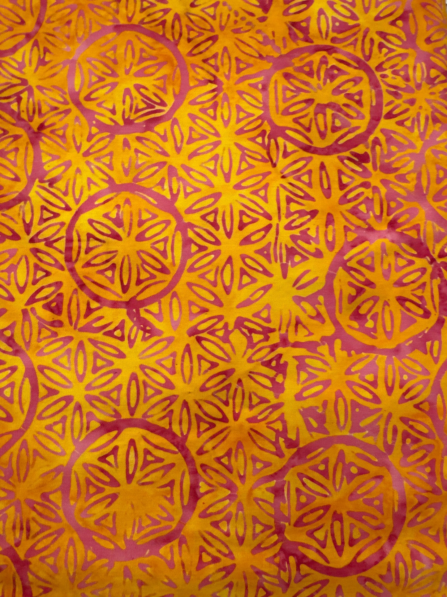 AN Flower of Life Pink on Yellow
