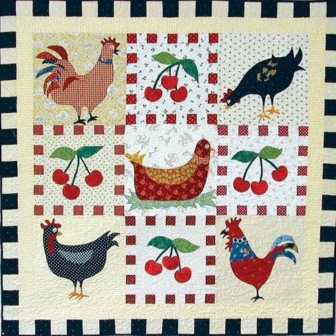 Chickens, Cherries & Check Downloadable Pattern