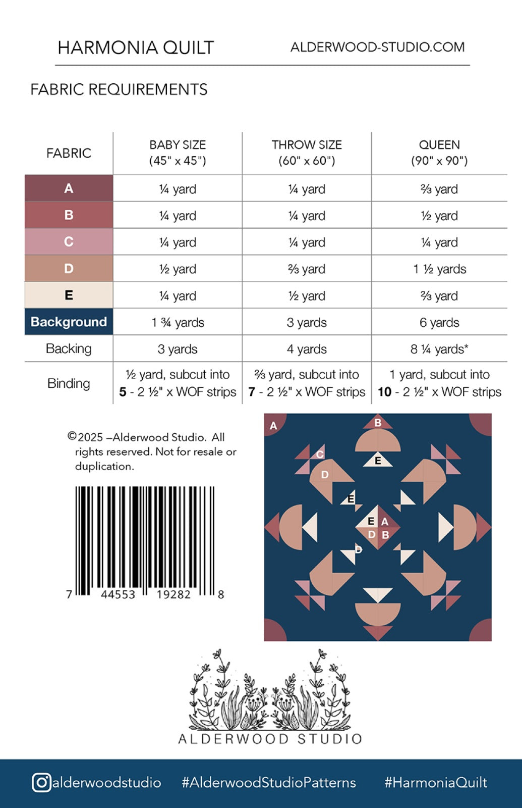Harmonia Quilt Pattern
