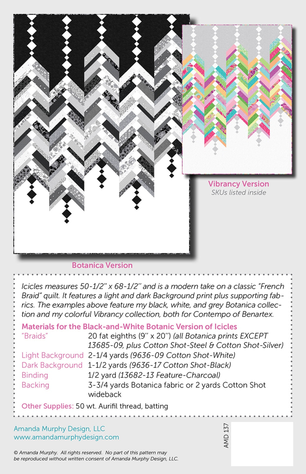 Icicles Quilt Pattern