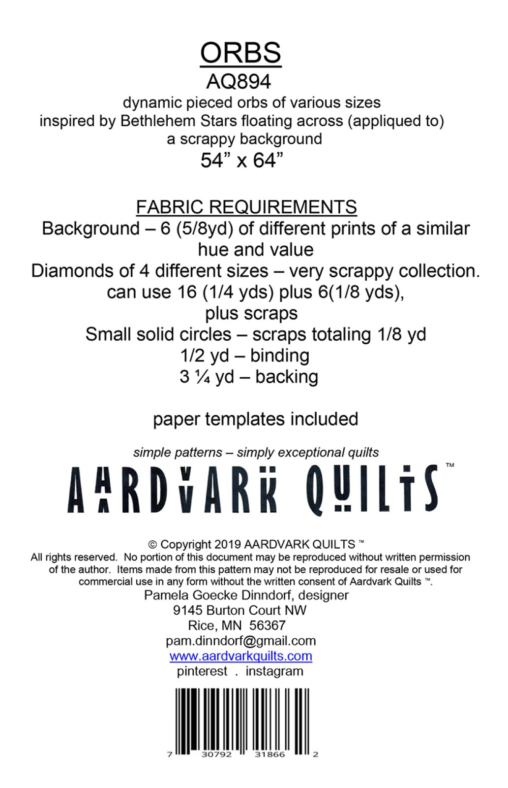 Orbs Quilt Pattern