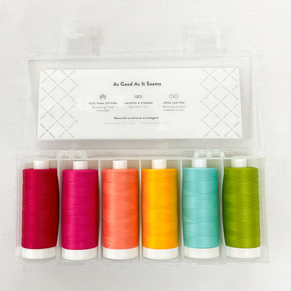 Craftsy Stash Builder Pima Thread Set Bundle Candy Shop Collection 6 spools