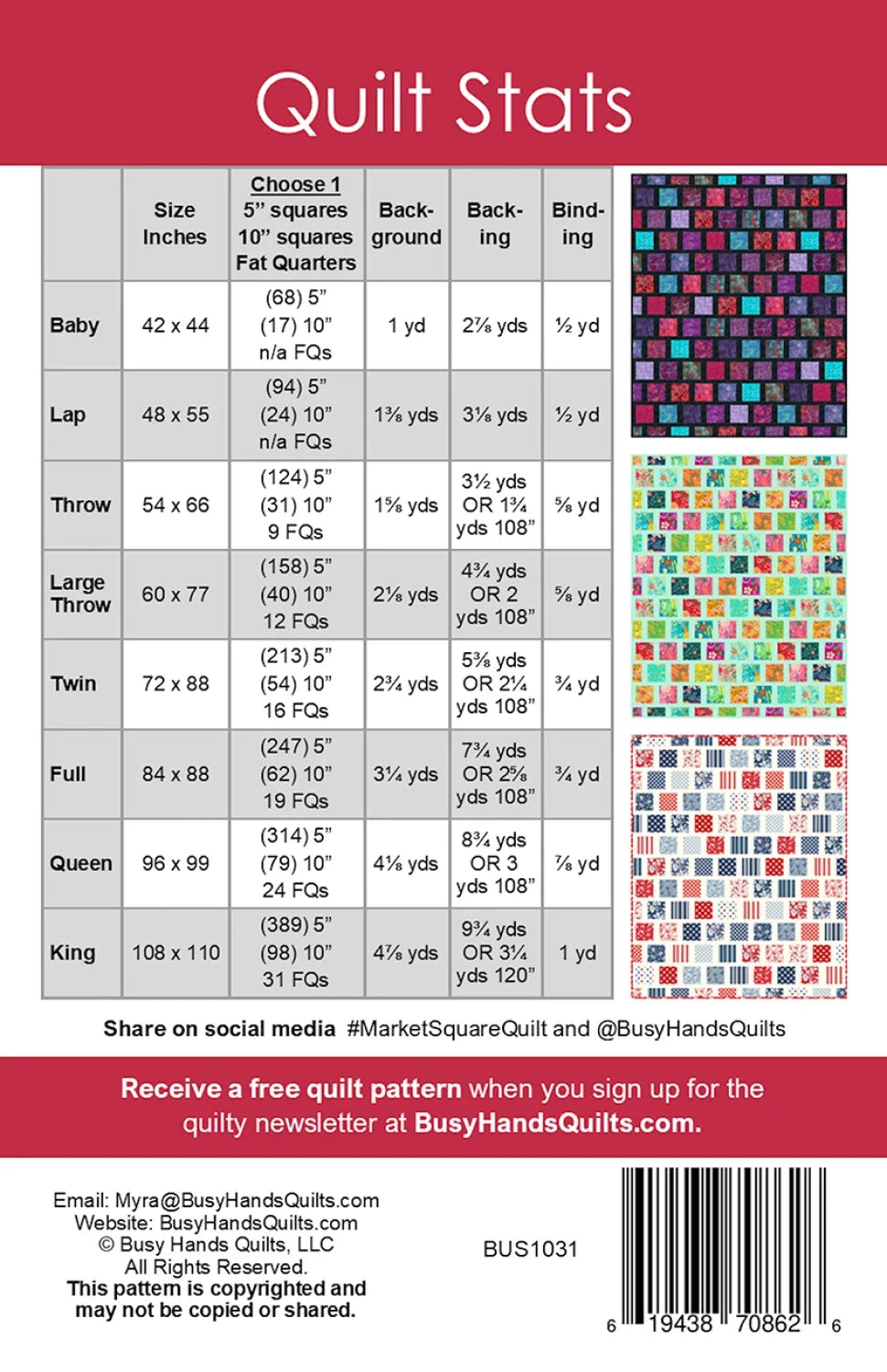 Market Square Quilt Pattern