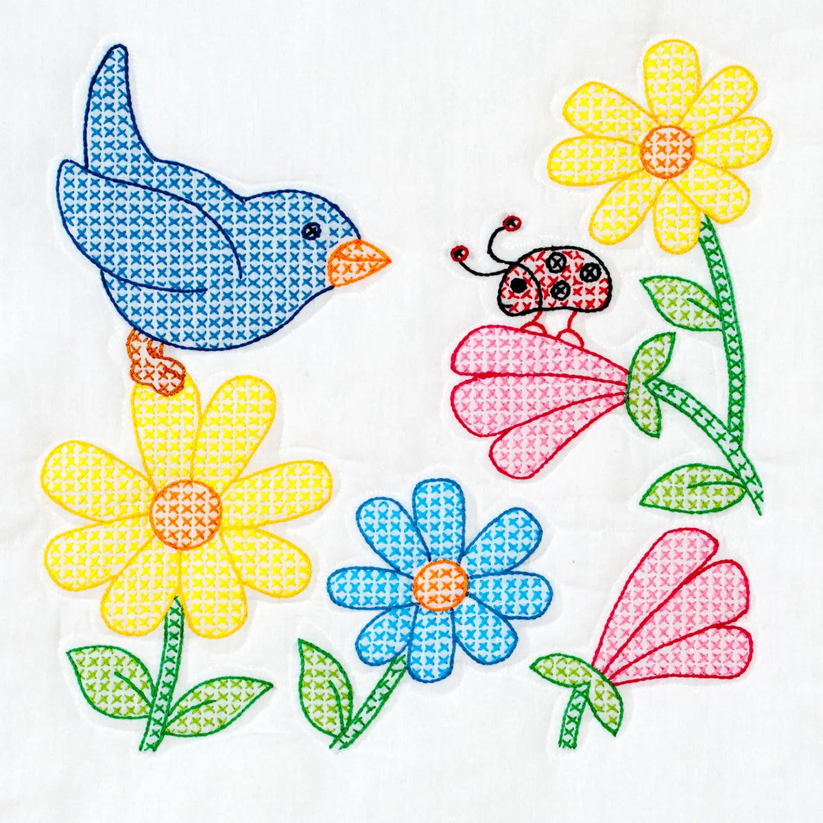 Birds & Flowers 18in Quilt Blocks
