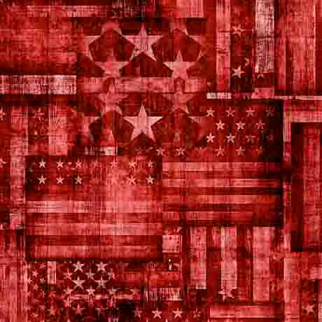 Red Flag Patchwork 1776 Cotton 44"/45" Fabric Per Yard