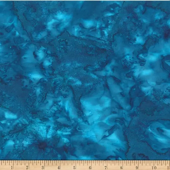 Blue Wade Watercolor Waves Wideback Fabric per yard