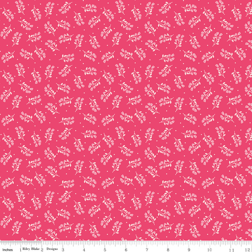 Bloom & Heart Bloomlet Raspberry Quilt Fabric