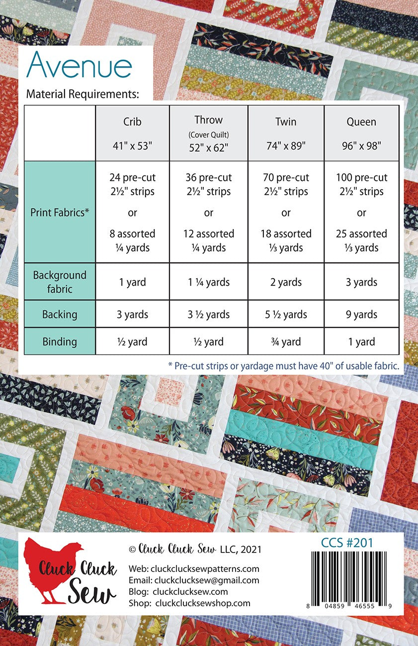 Avenue Quilt Pattern