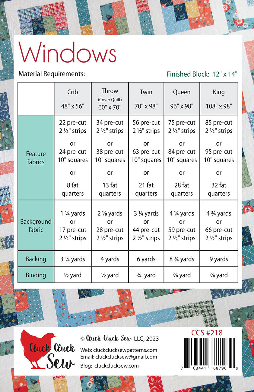 Windows Quilt Pattern