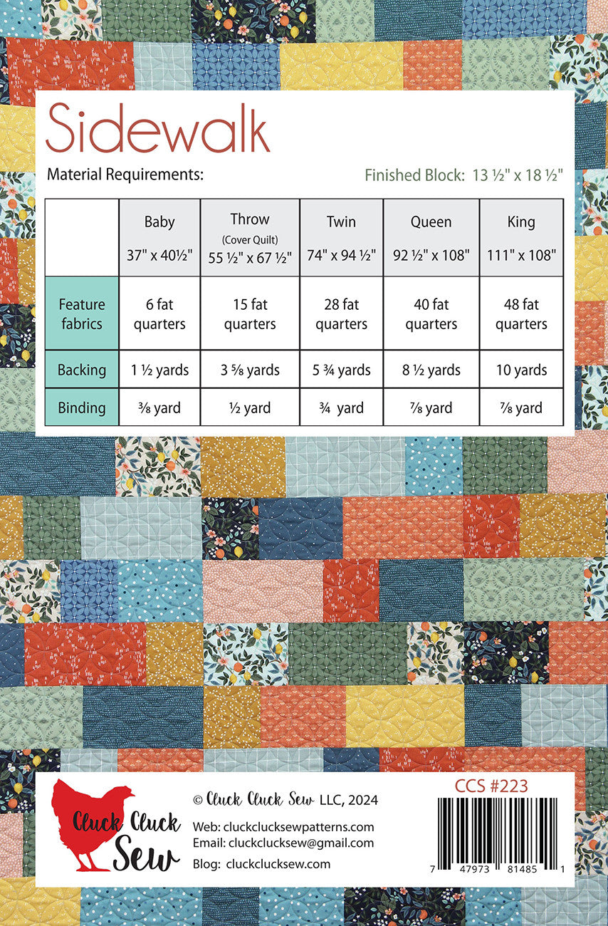 Sidewalk Quilt Pattern