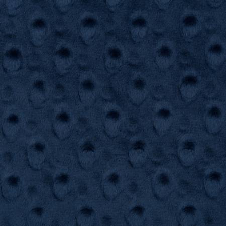 SF Navy Dimple Dot Cuddle Solid 60in Wide