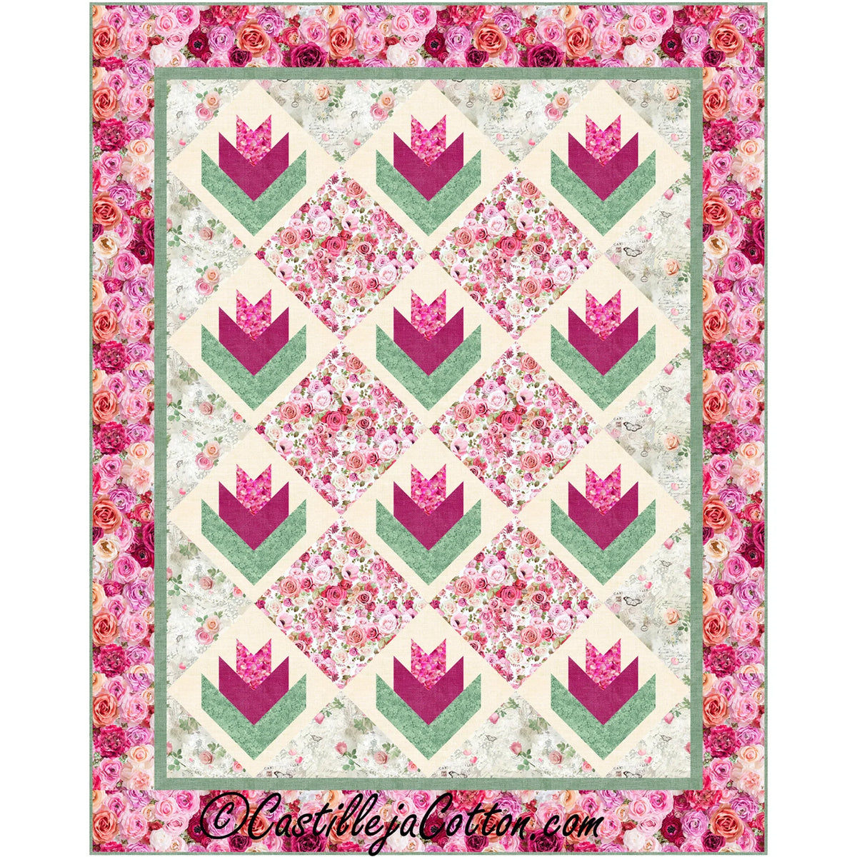 Log Cabin Bellerose Quilt Pattern