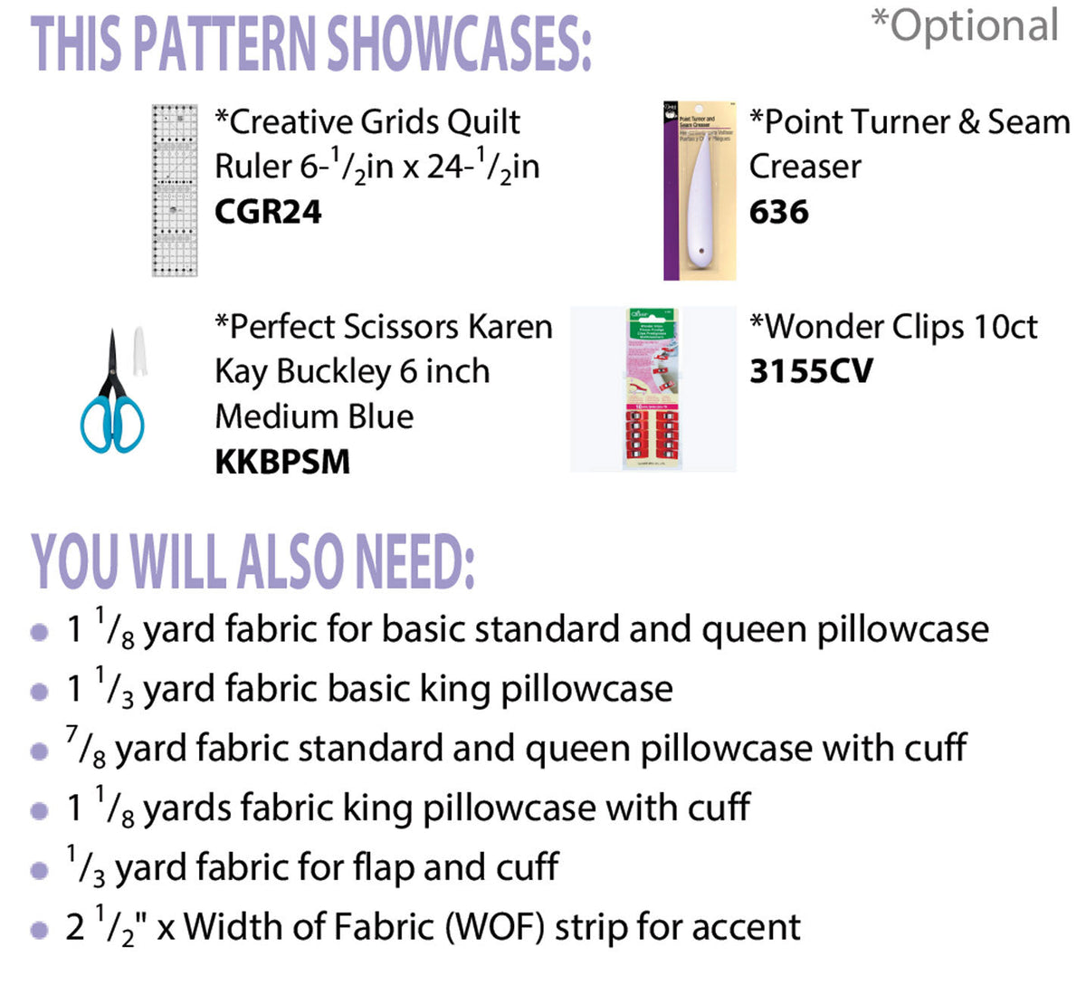 Hotel Pillowcase Pattern