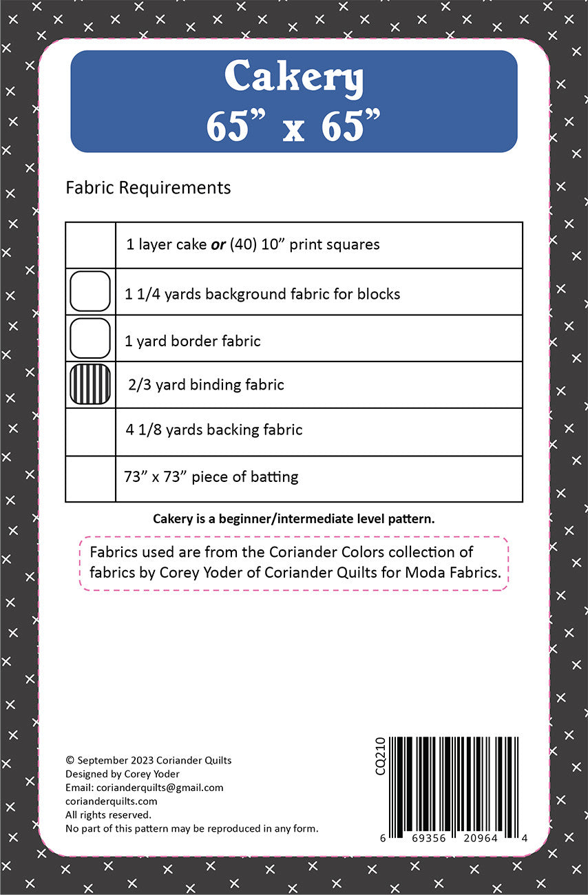 Cakery Quilt Pattern