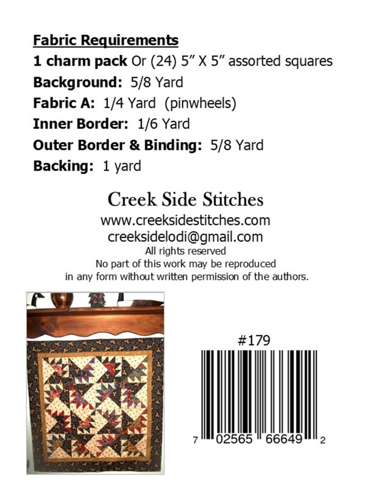 Charming Tracks Around Lodi Quilt Pattern
