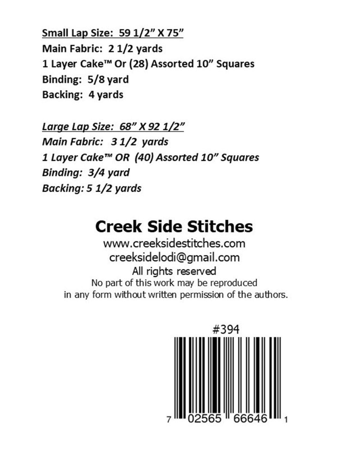 Linda's Take Quilt Pattern