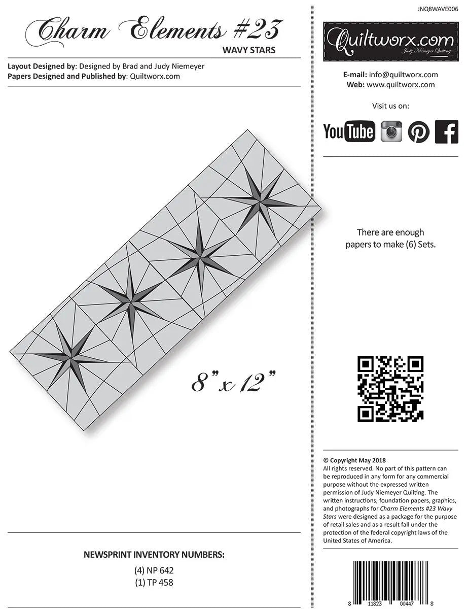 Charm Elements 23 8in Wavy Stars