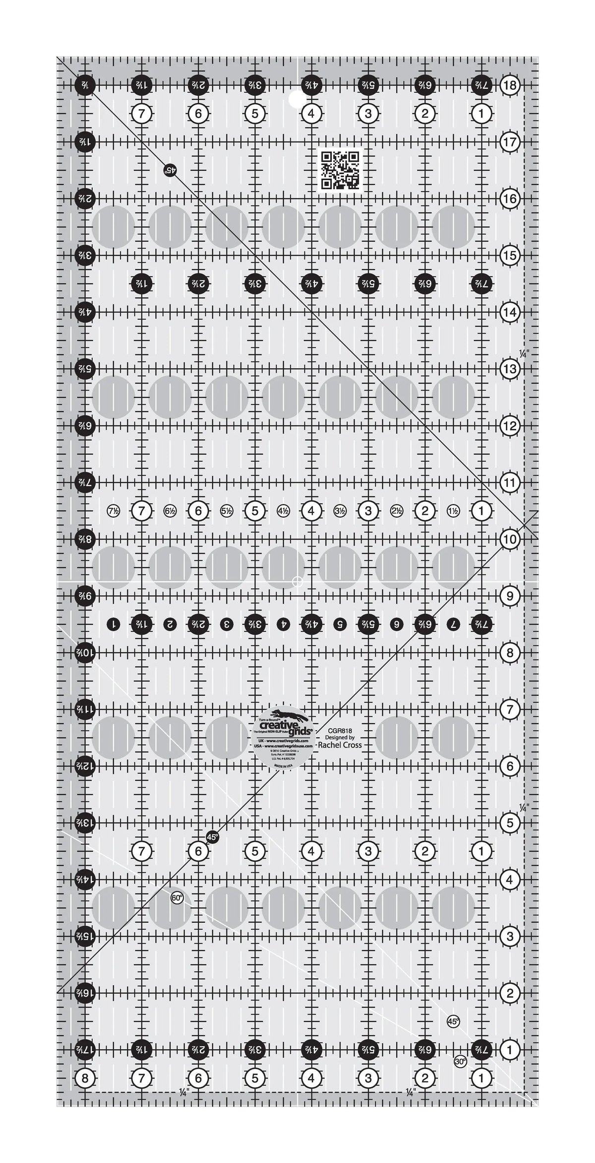 Creative Grids Quilt Ruler 8-1/2in x 18-1/2in