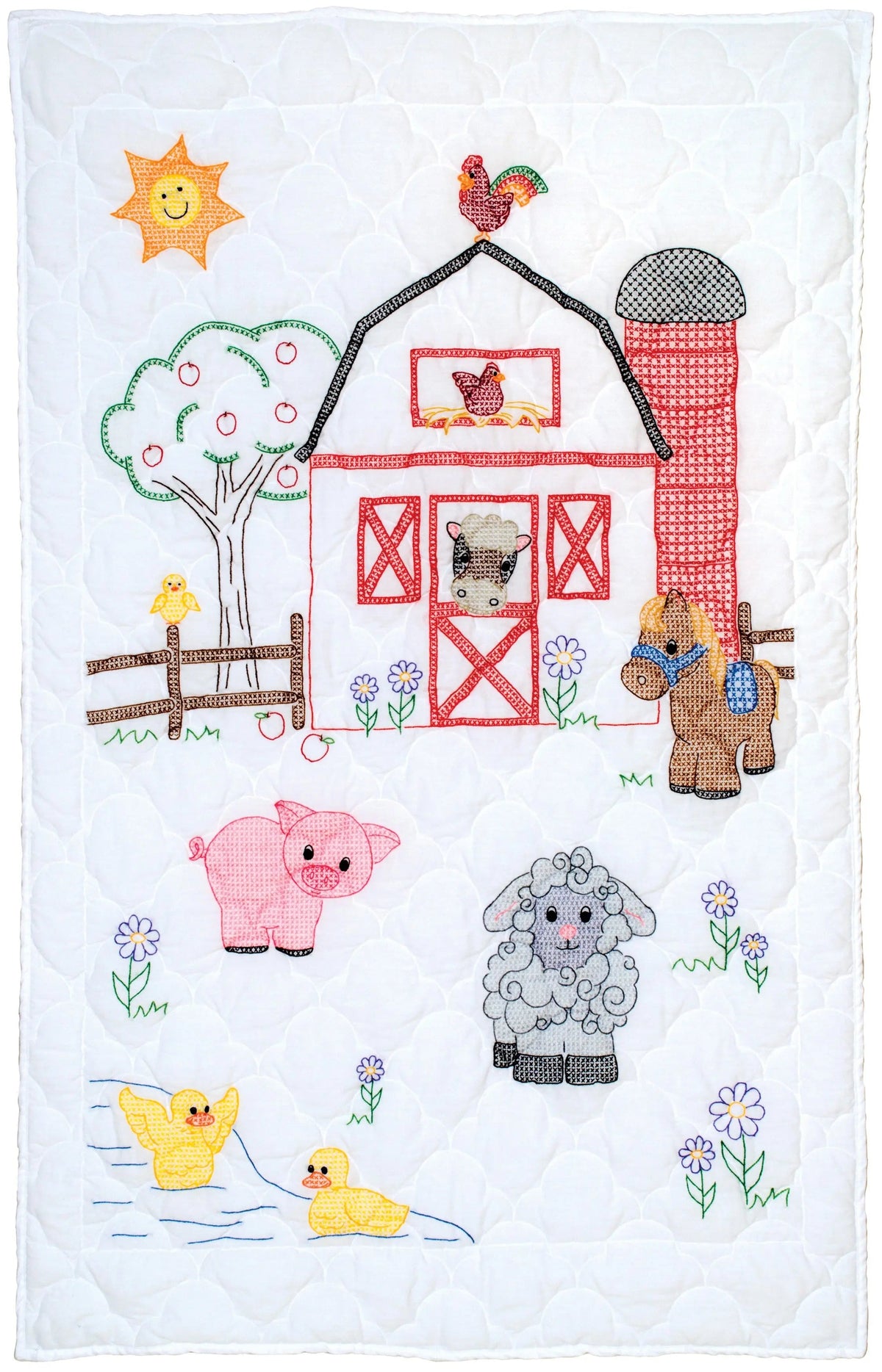 Crib Quilt Top Farm Friends