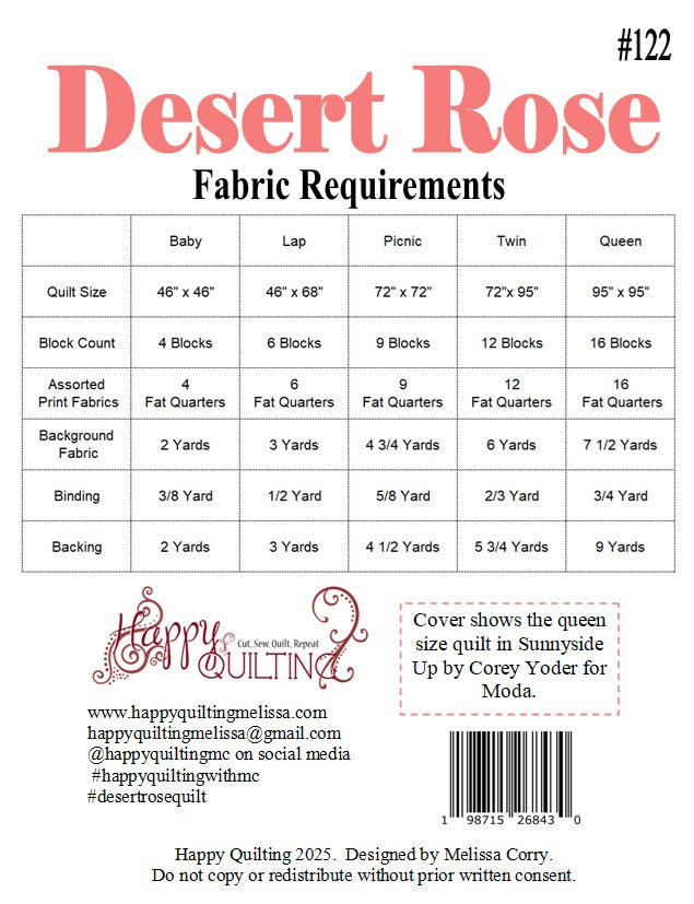 Desert Rose Downloadable Pattern
