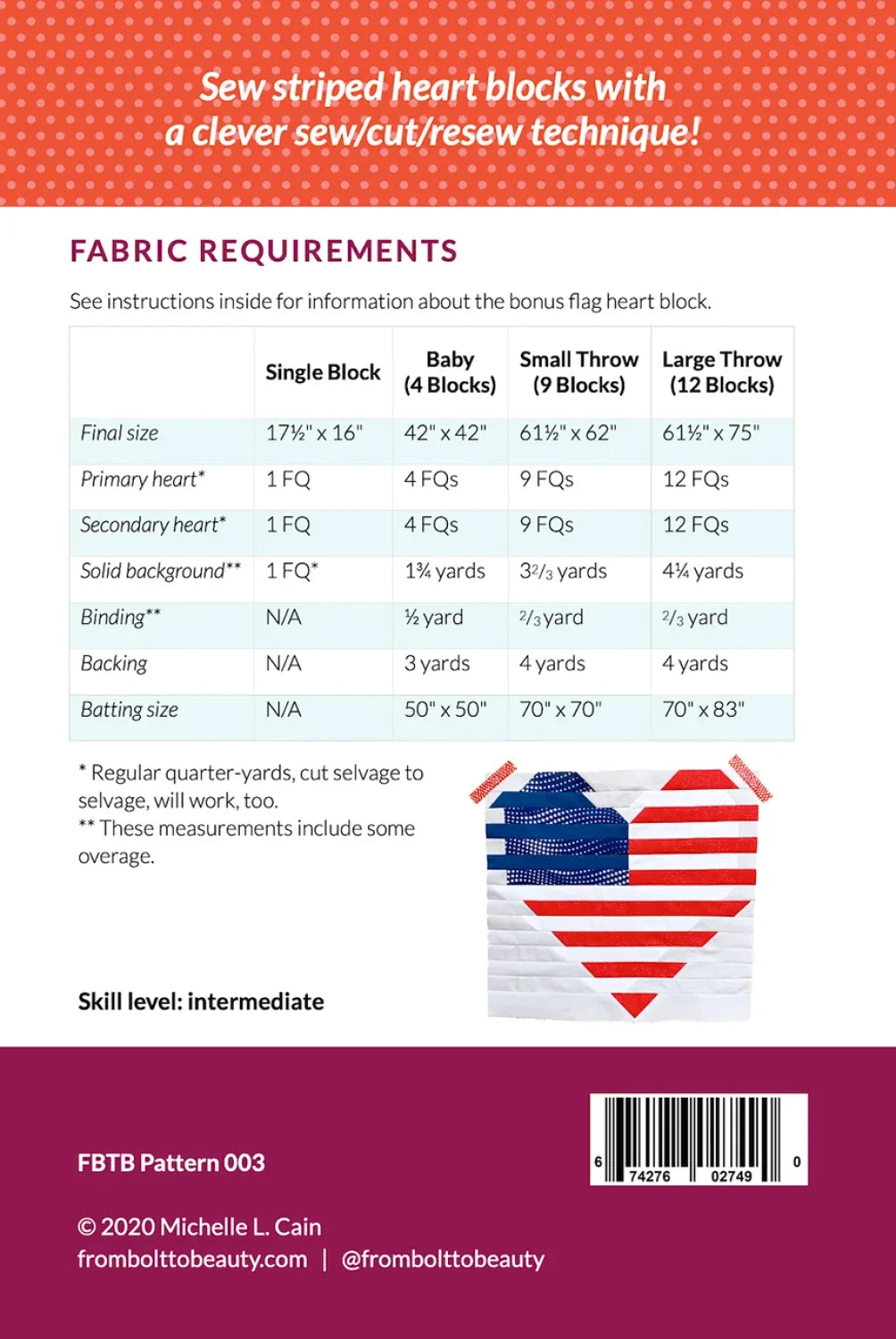 Love Boldly Quilt Pattern