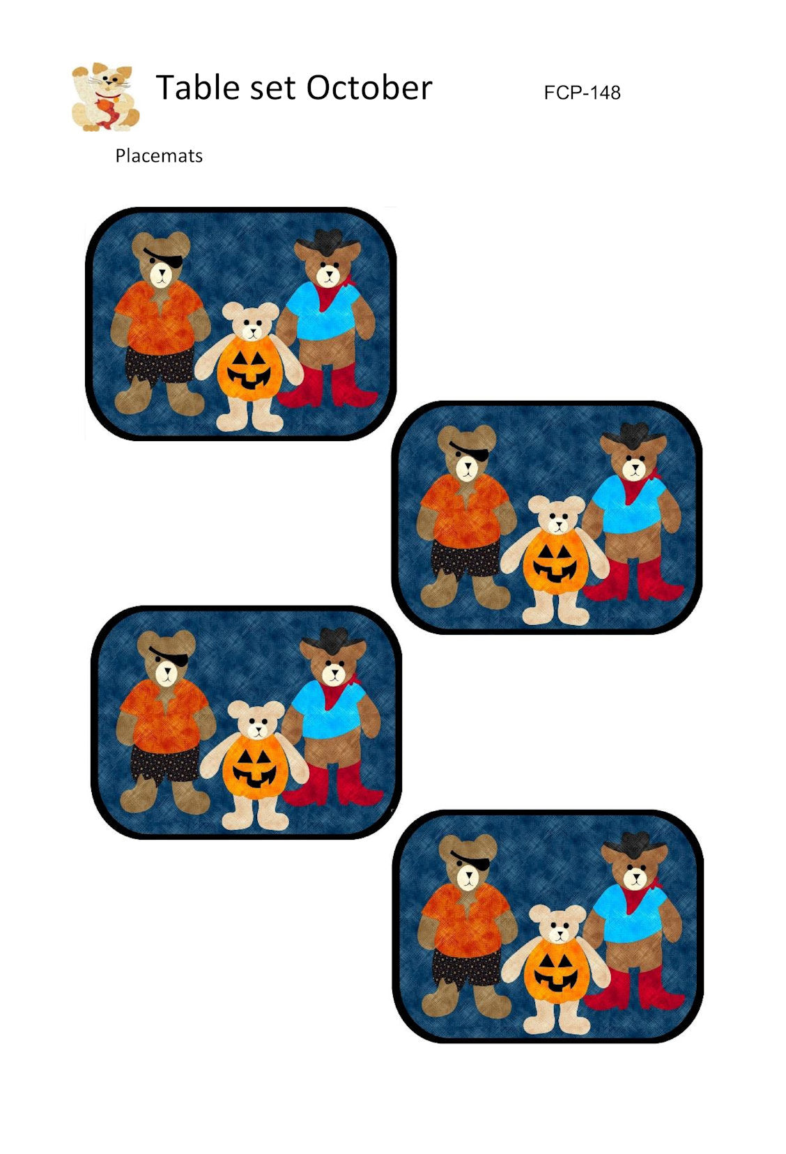 Table Set October Downloadable Pattern