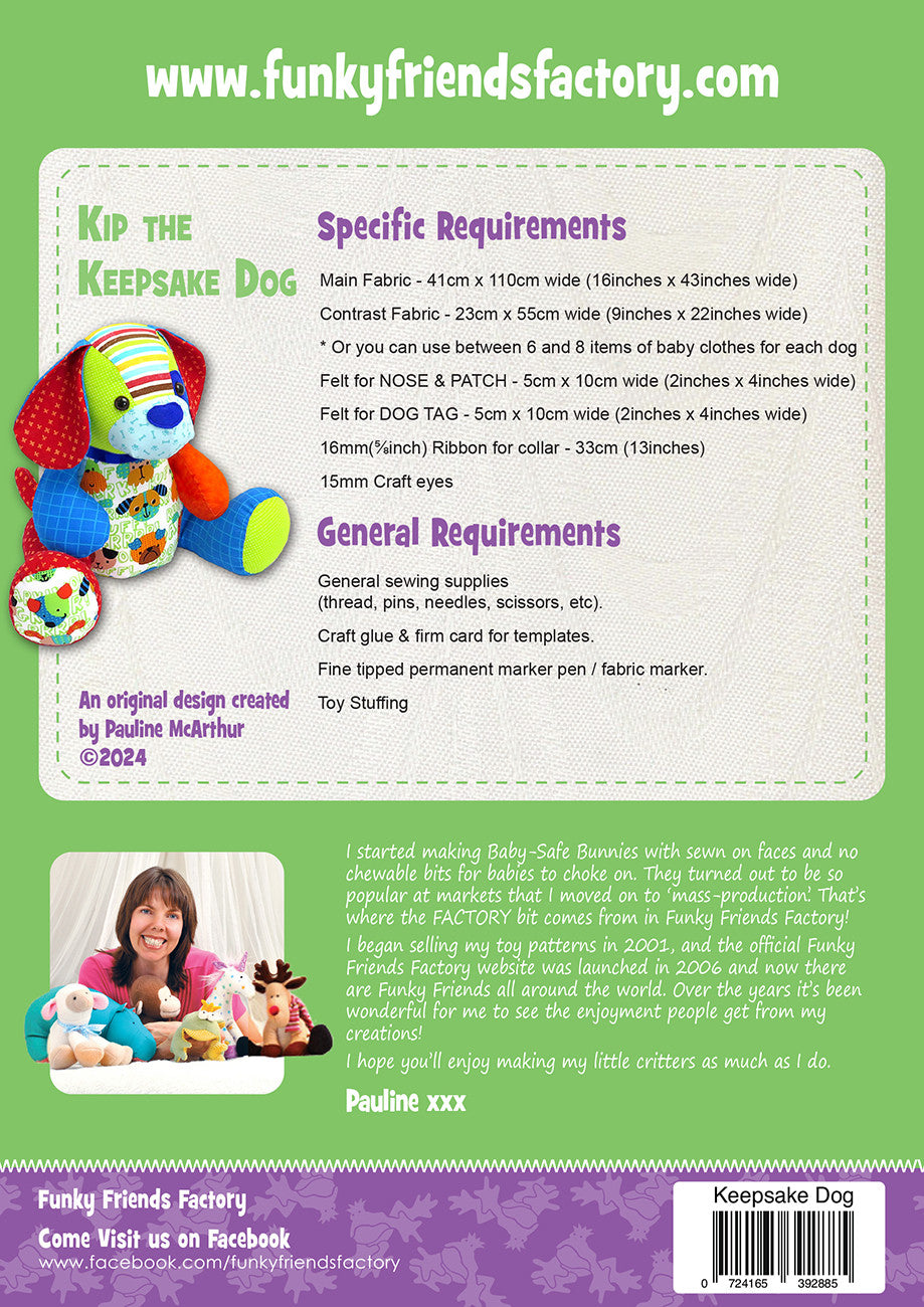 Kip The Keepsake Dog Pattern