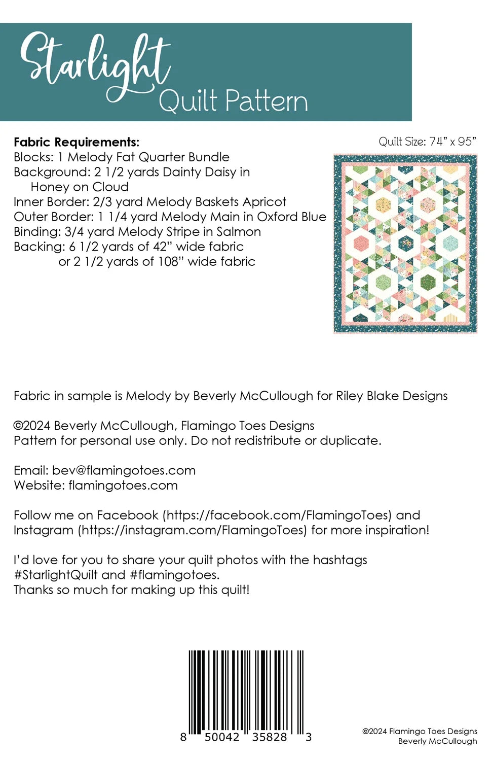 Starlight Quilt Pattern
