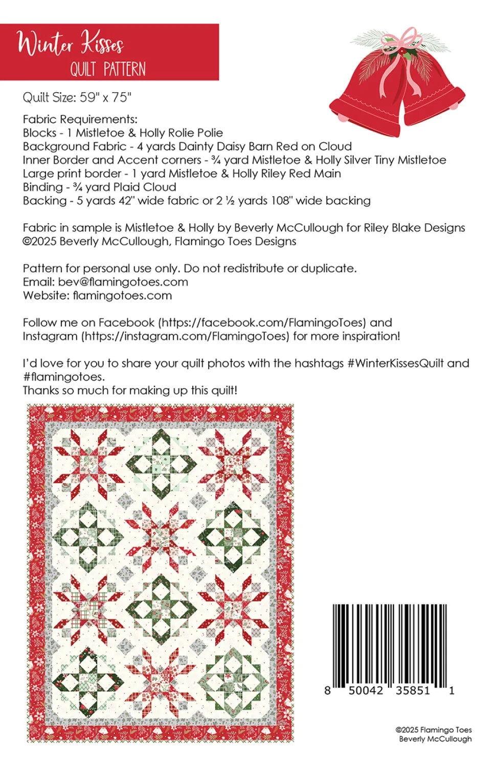Winter Kisses Quilt Pattern