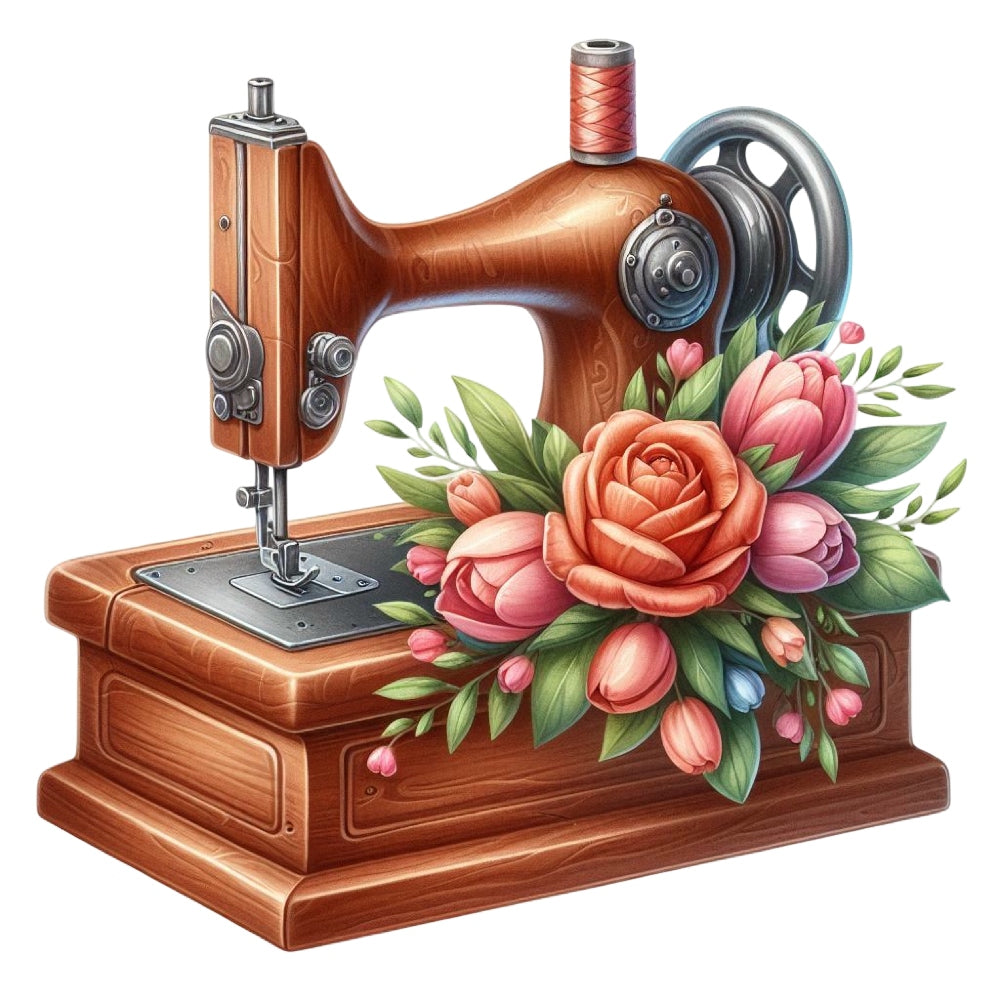 Floral Cute Sewing Machine Fabric Panel 17