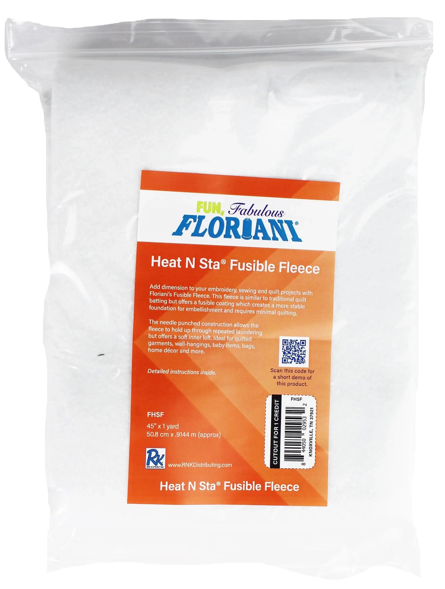 Floriani Heat N Sta Fleece (Fusible) 45" x 1yd