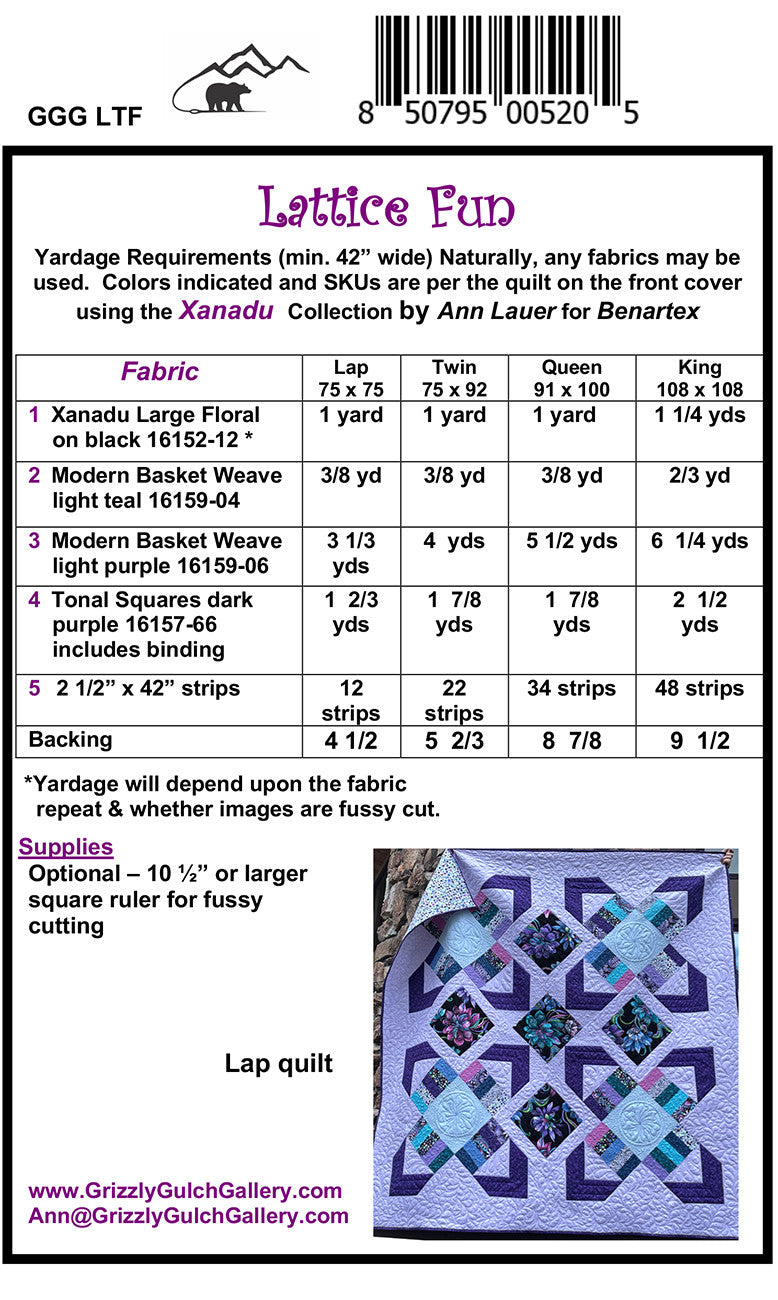 Lattice Fun Quilt Pattern