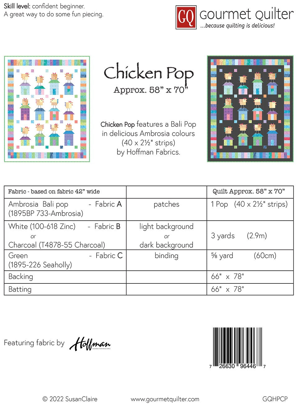 Chicken Pop Quilt Pattern