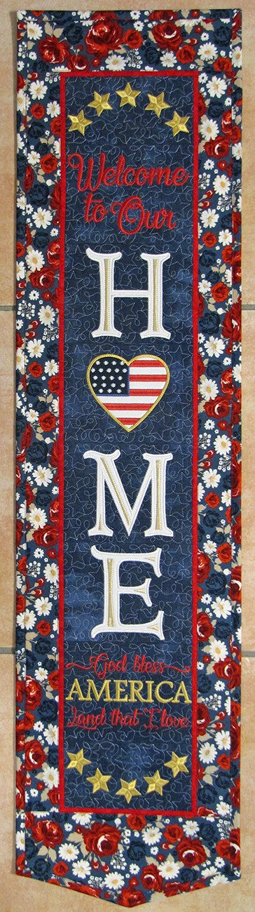 Welcome to Our Home-Patriotic Pattern