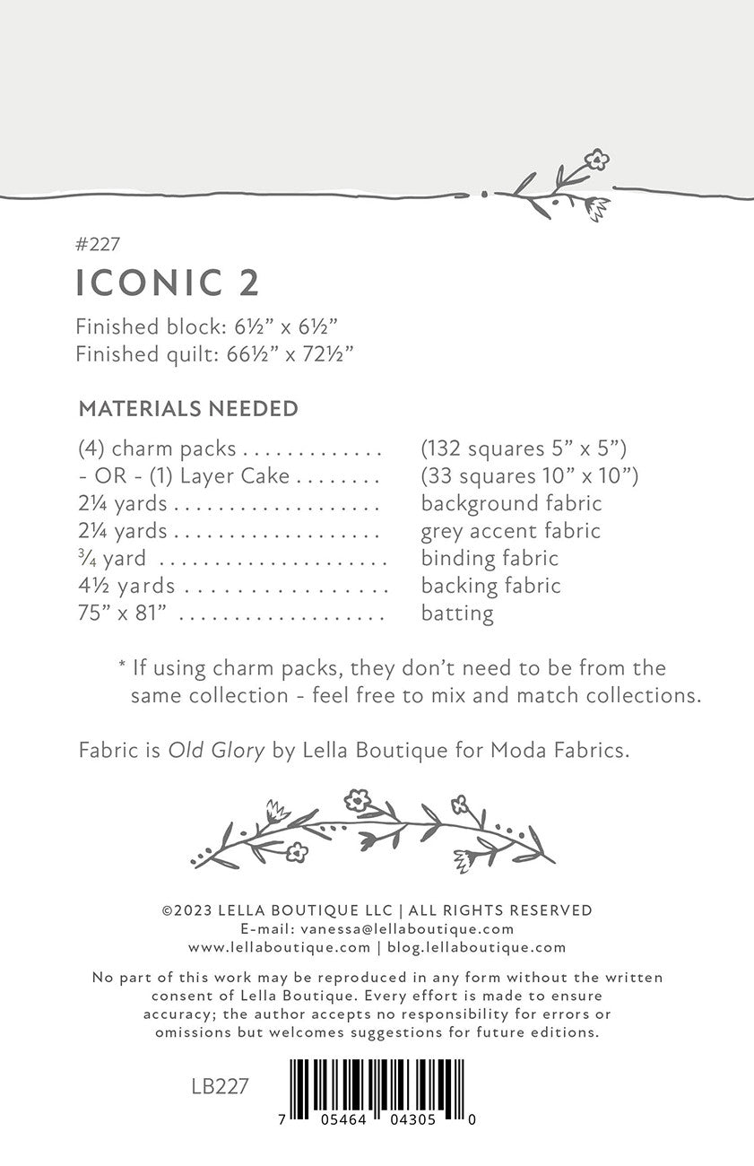 Iconic 2 Quilt Pattern