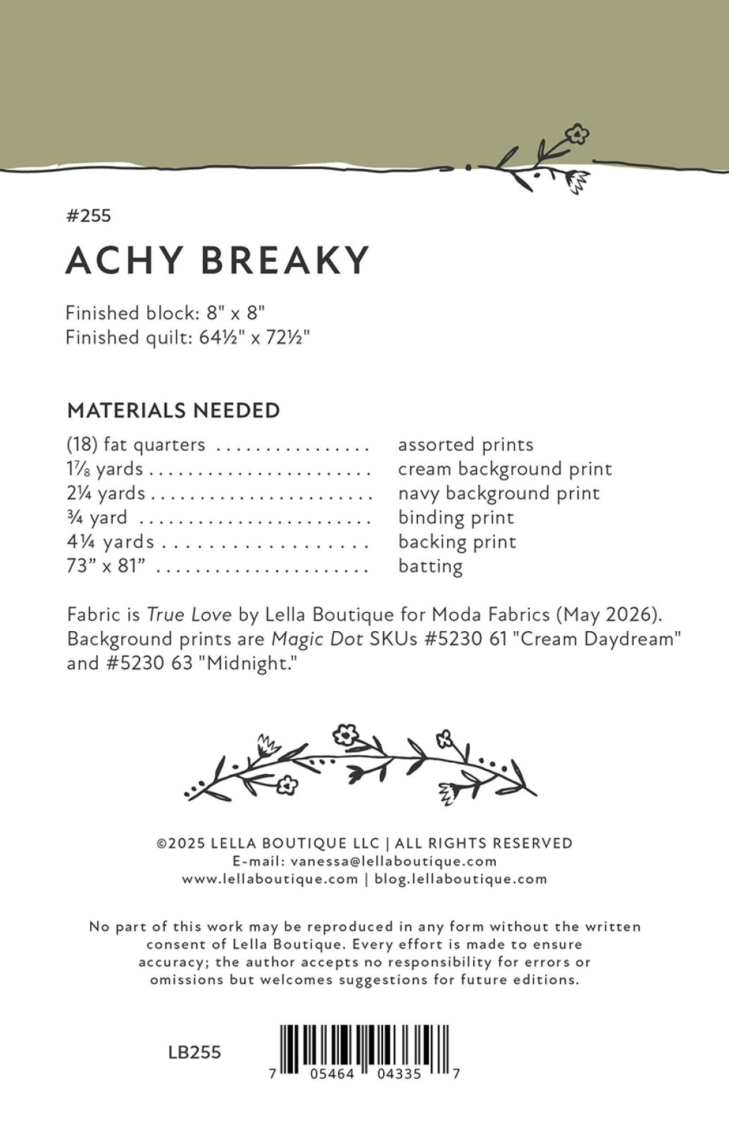 Achy Breaky Quilt Pattern