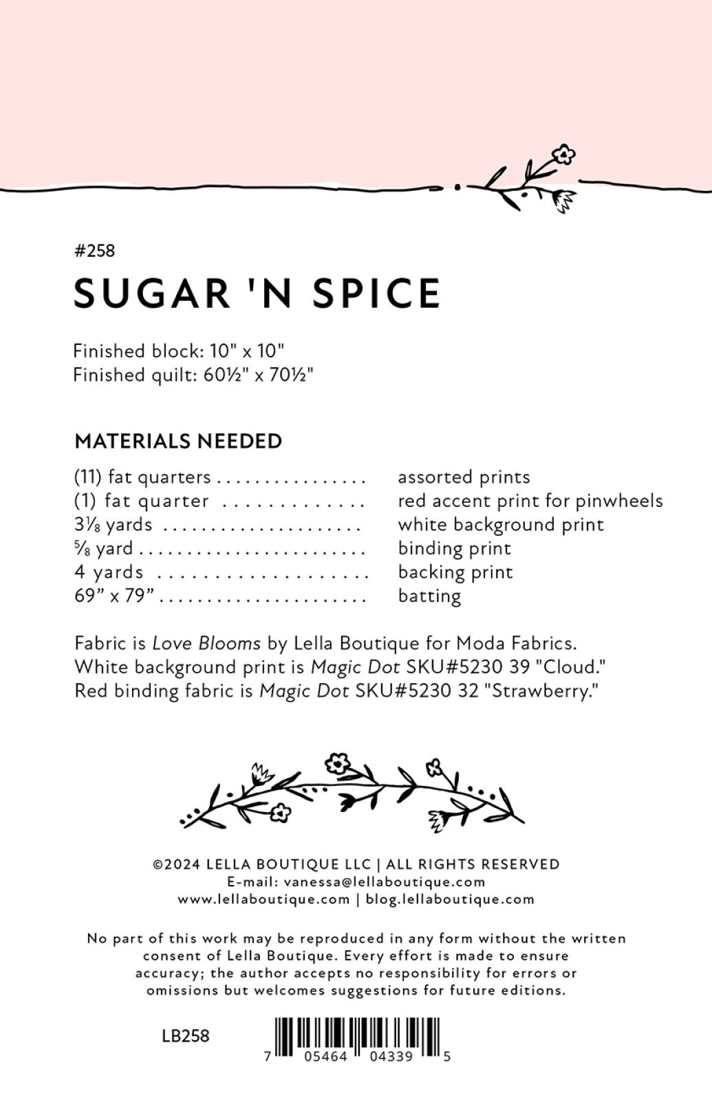 Sugar 'N Spice Quilt Pattern