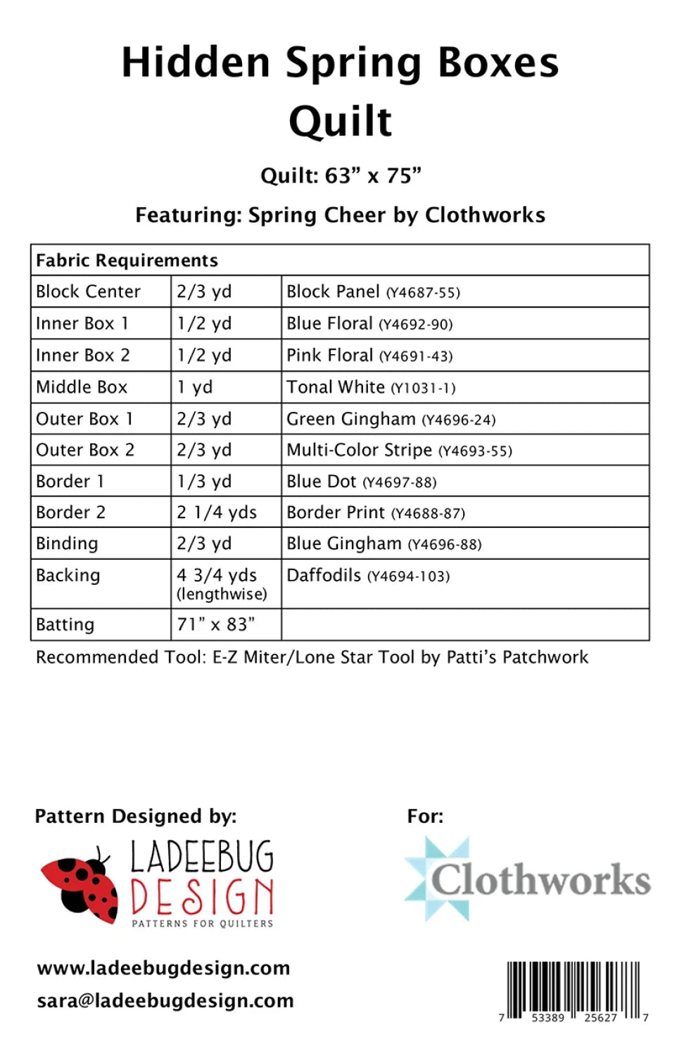 Hidden Spring Boxes Quilt Pattern