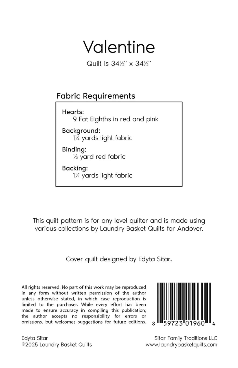 Valentine Quilt Pattern