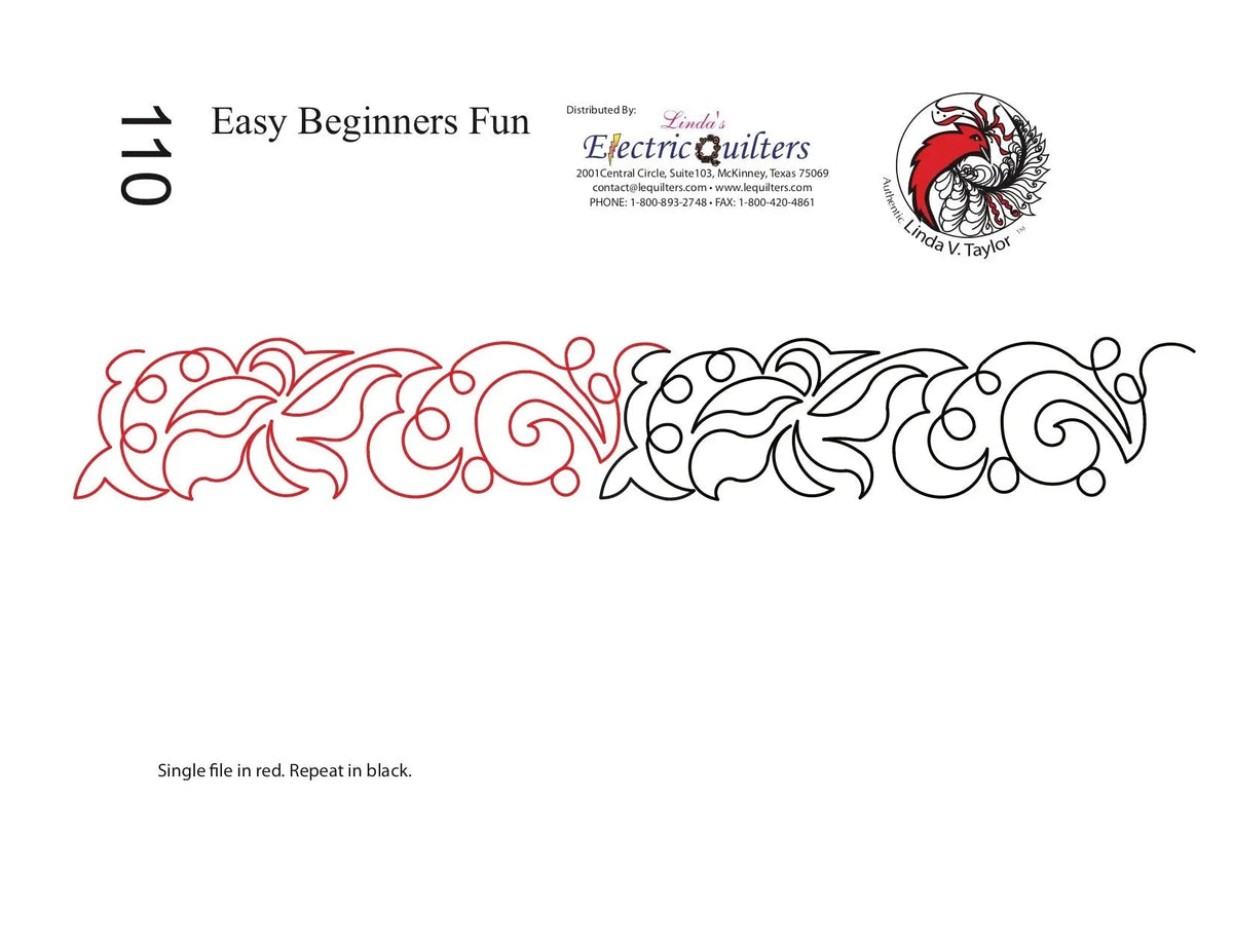 110 Easy Beginners Fun Pantograph by Linda V. Taylor