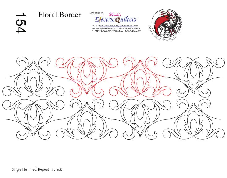 154 Floral Borders Pantograph by Linda V. Taylor