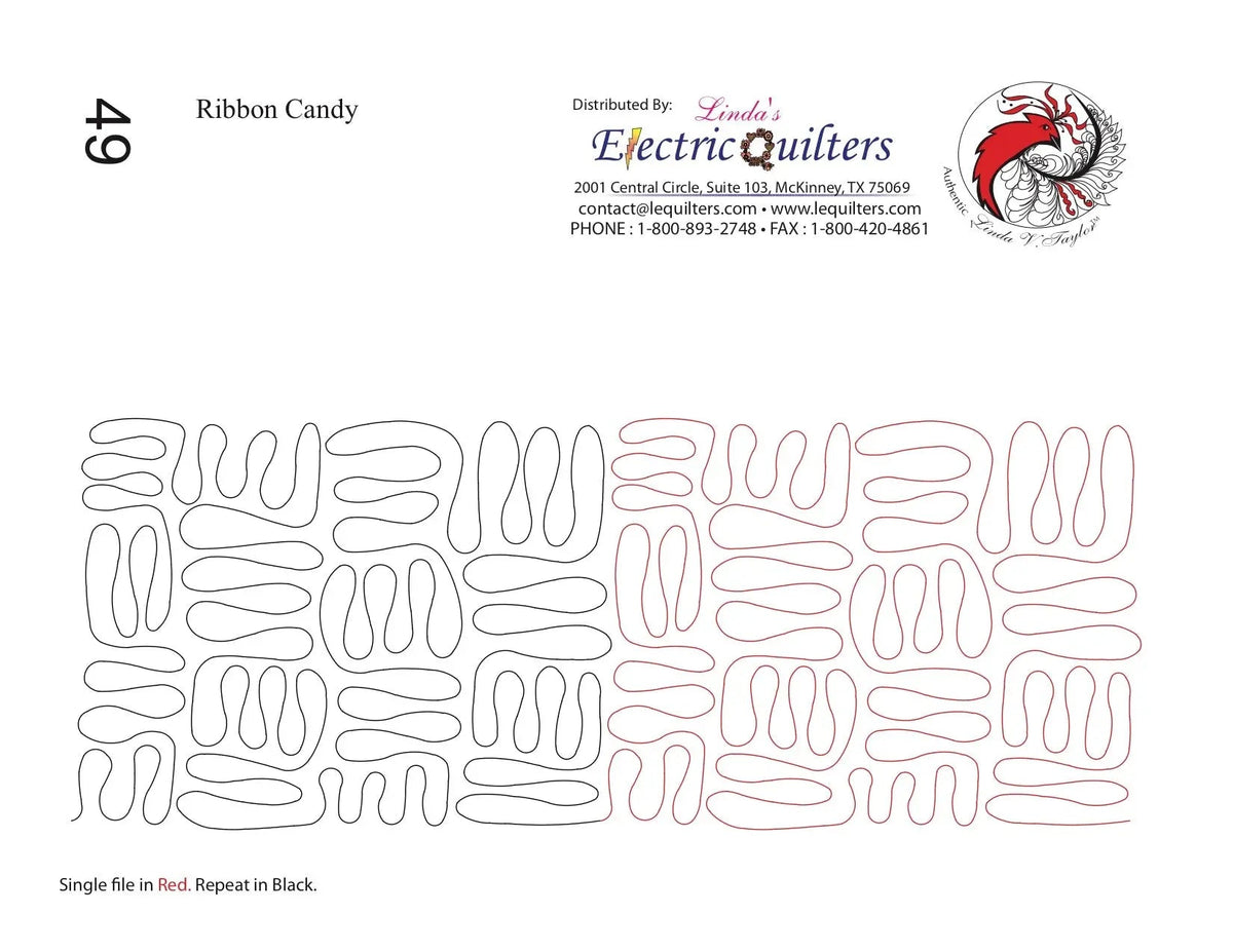 049 Ribbon Candy Pantograph by Linda V. Taylor