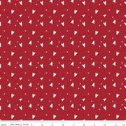 Love You Always Hearts Red Cotton 43"/44" Fabric Per Yard