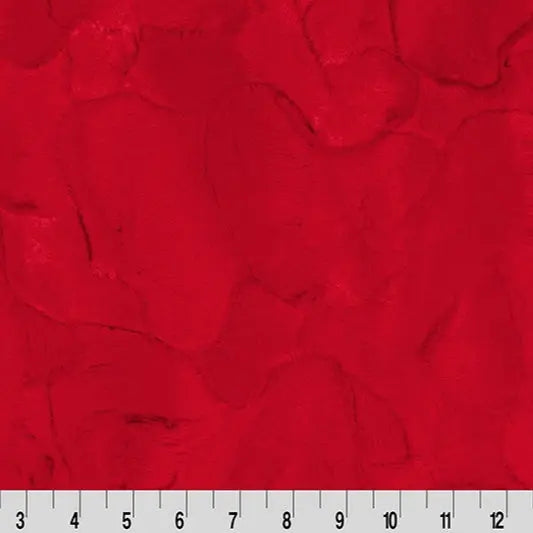 Luxe Cuddle Hide Red Fabric per yard
